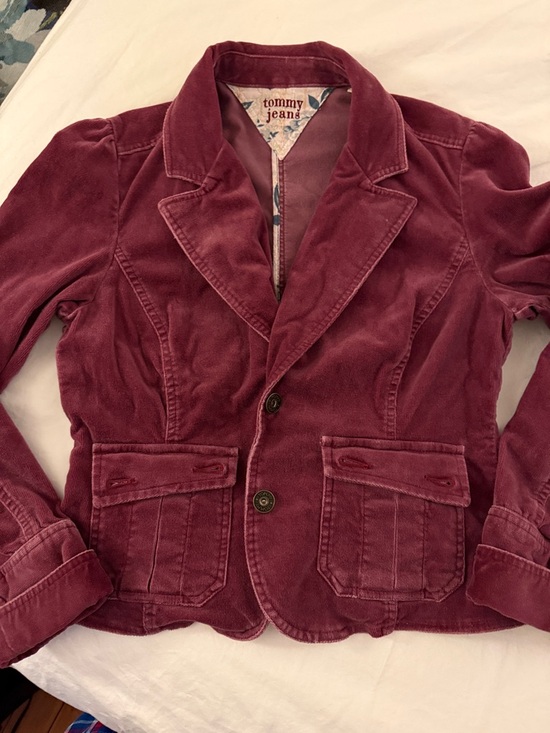 Tommy Hilfiger Jackets & Blazers - Tommy Hilfiger Women's Wine Corduroy Blazer Jacket
